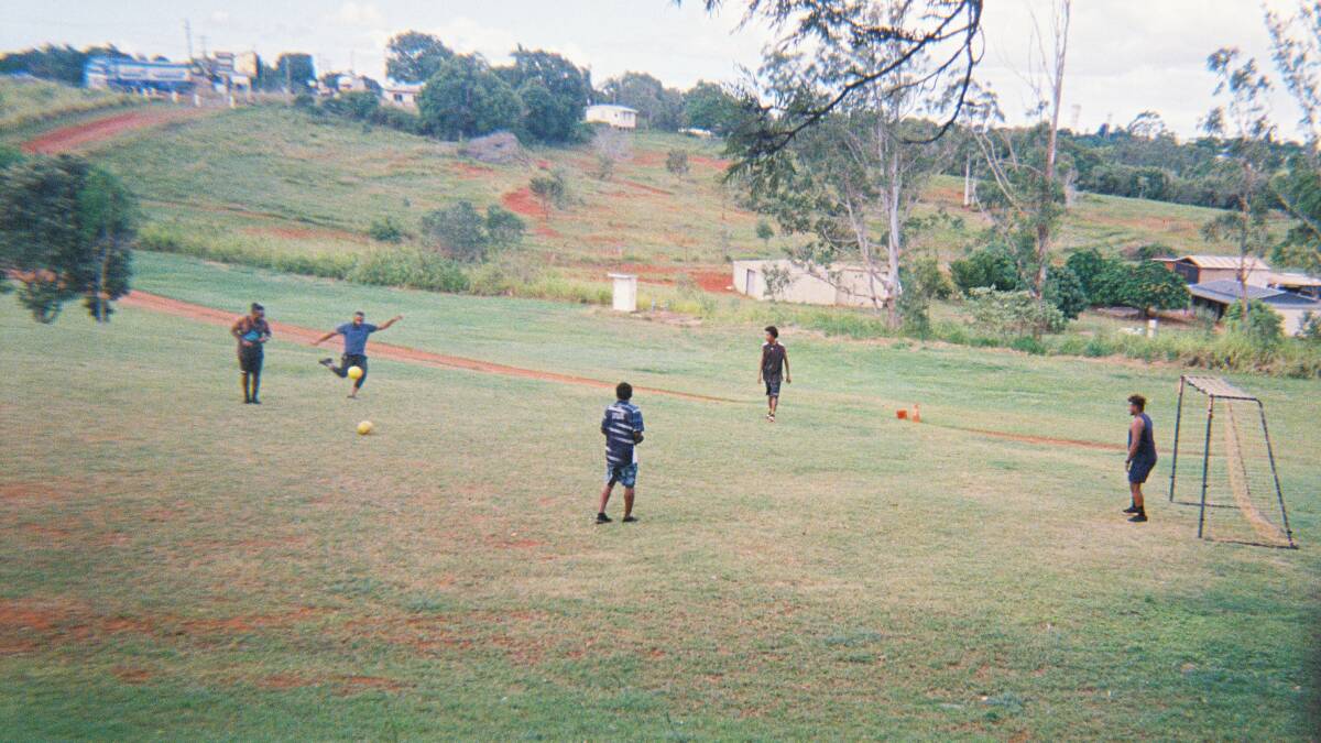 PALM workers playing a ball game in Childers. Picture taken by Isaac from Vanuatu.