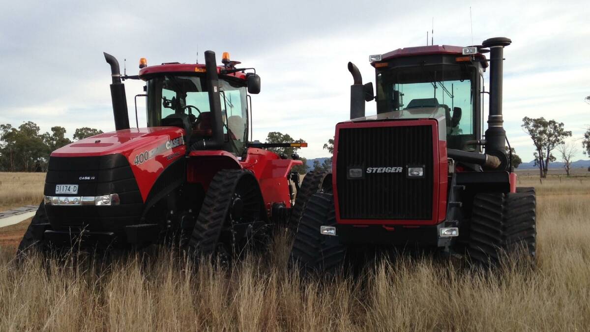 The original and the latest: Liverpool Plains croppers Ed & Fiona Simson have been fans of the Case Quadtrac technology since the 1990s.