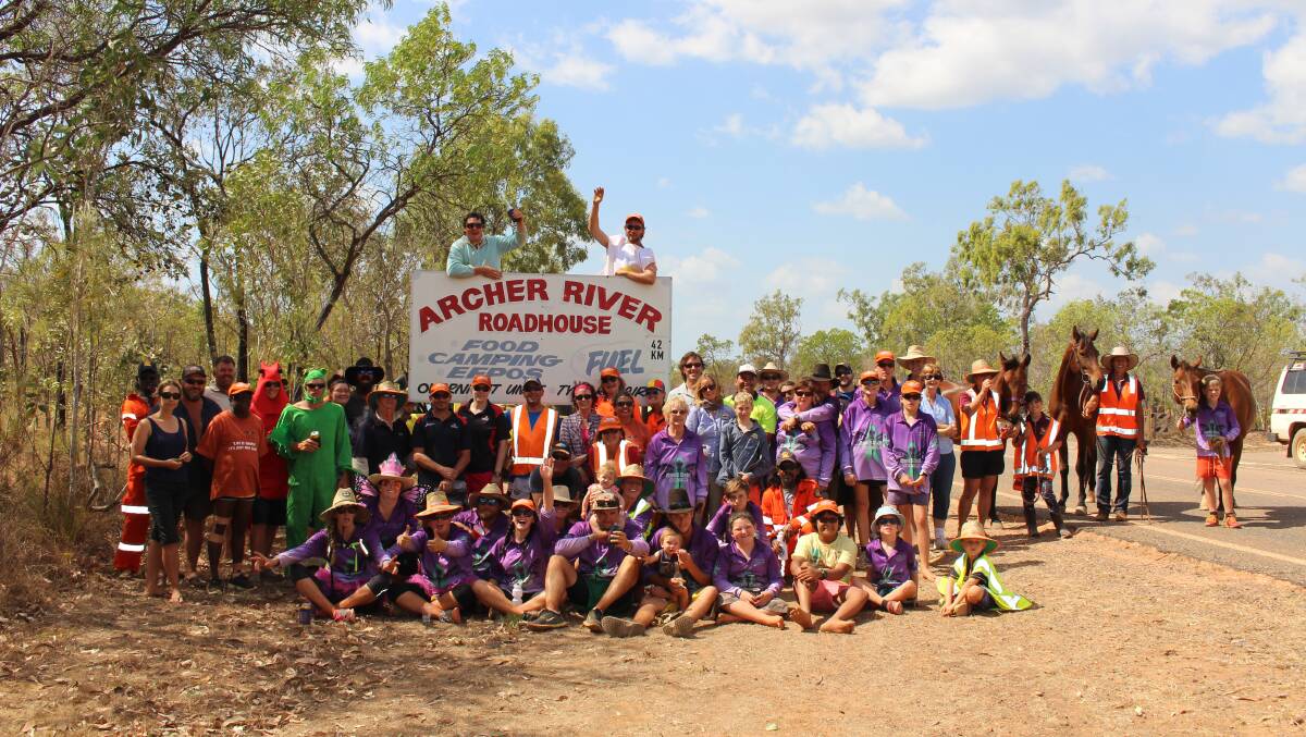 The 2015 Conquer the Corrugations walkers and support crew celebrate the conclusion of the 42km walk.