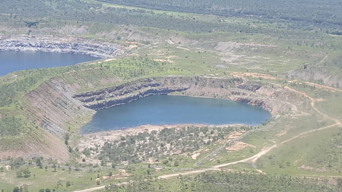 The two tailings dams which will become home to the pumped hydro storage project.