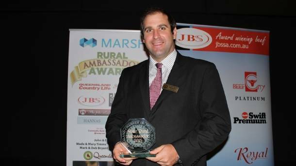 2015 Marsh Rural Ambassador Anthony Ball will hand over the baton to the 2016 winner at the Royal Queensland Show next month.