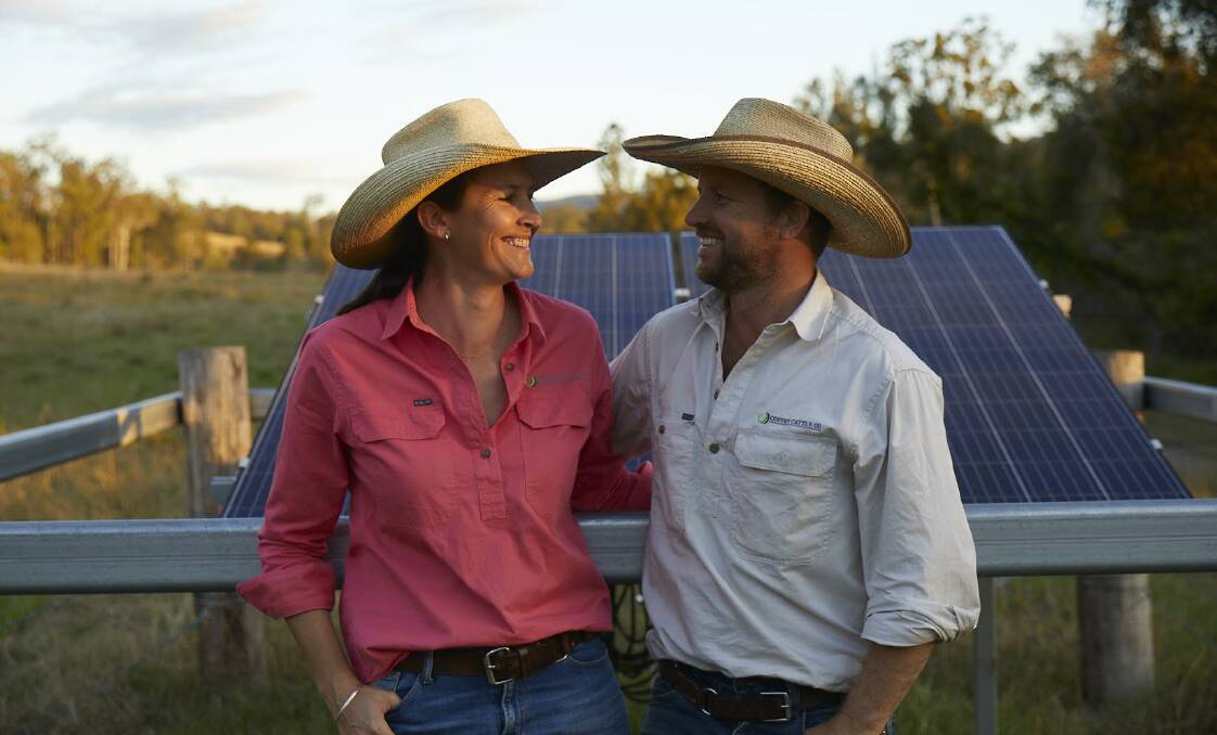 Queensland cattle industry innovators Jacynta and Adam Coffey. Mr Coffey was named the 2024 Queensland Country Life Red Meat Achiever. Picture supplied.