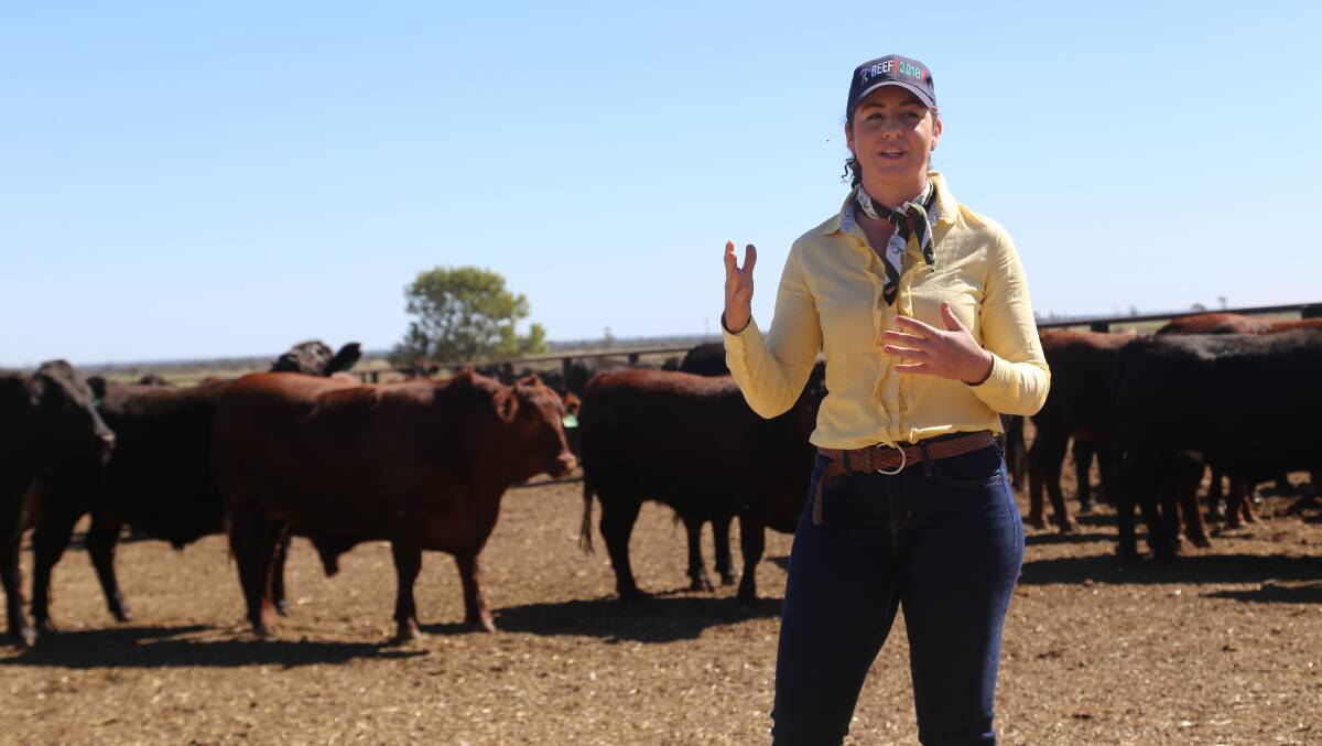 
Signature Beef’s general manager Tess Camm in the company's Central Queensland feedlot.