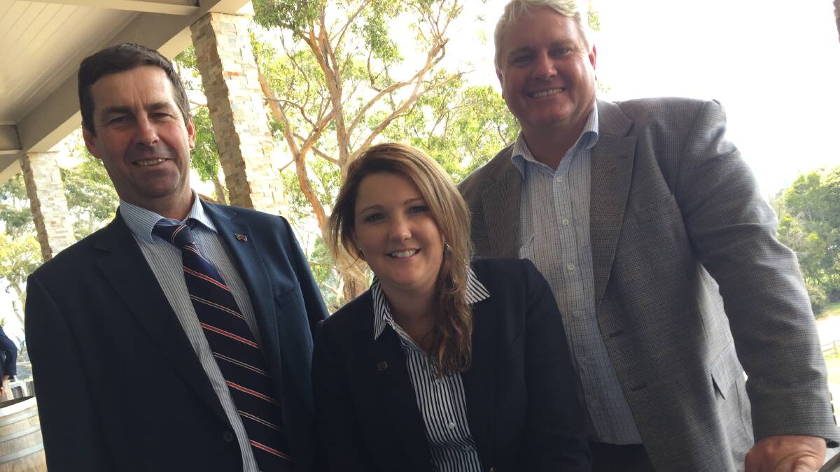 Cattle Council of Australia president Howard Smith with fellow directors Amanda Giles and David Hill.