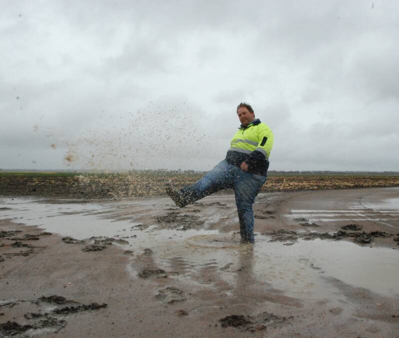 Grassdale Farms manager Matt Waye is please to see rain after a dry start to the year. 