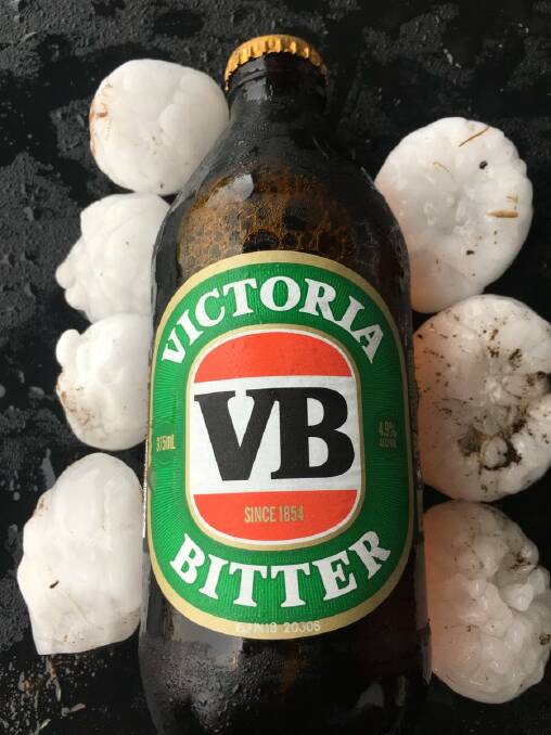 Heavy hail storms hit Victoria on Saturday. Photo- Chris Drum.