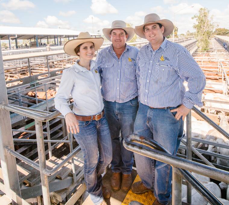 Lauren, Brian and Joel Dawson of family owned and operated business Brian Dawson Auctions Livestock and Property Marketing based in Rockhampton.