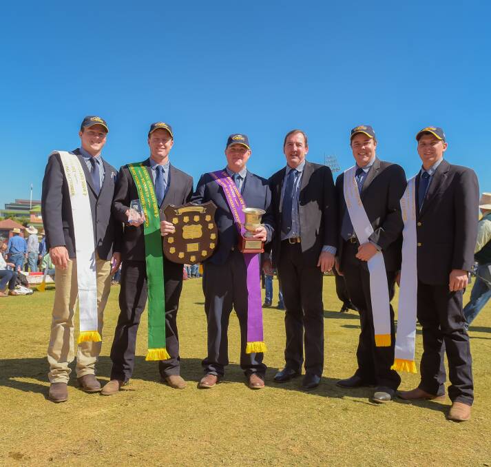 Success breeds success: Peter Daniel (third from right) with the GDL/Ruralco competitors for the ALPA Queensland Young Auctioneers Competition at the Royal Queensland Show last year.