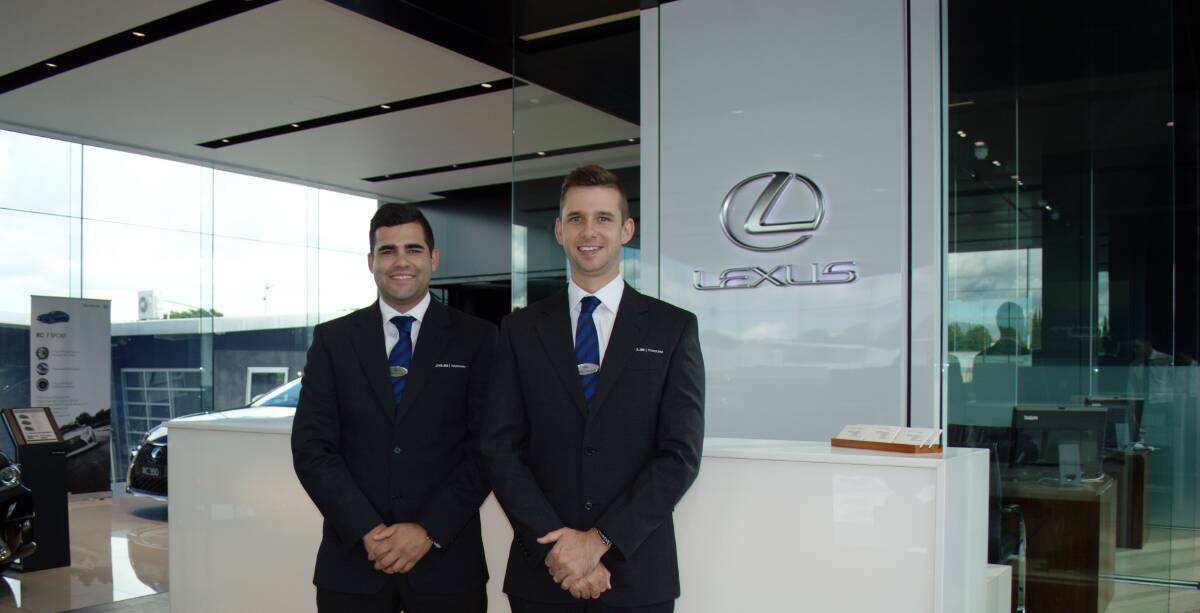 Exquisite service: Lexus of Toowoomba sales consultant Grant Alcock and general manager Garreth Butler will ensure your purchase experience is first class.