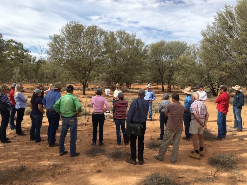 Great insight: South West landholders listen in as SWNRM guest speaker Col Paton discusses forage budgeting in Mulga lands during a recent workshop, one of the many events SWNRM hosts for the regions graziers.
