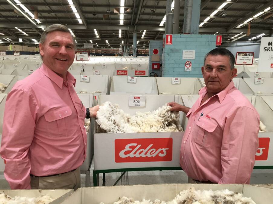 Elders NSW technical manager, Craig Brennan and new western Queensland wool manager, John Landers were on the wool selling floor in Sydney as price hit a level higher than the heady days of 1988.