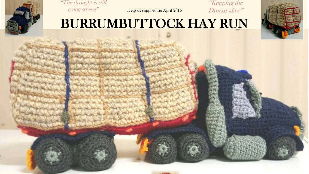 Blackall's Kylie Hauff designed and crocheted a Burrumtruck that raised $300 when it was auctioned at the local Easter fete.