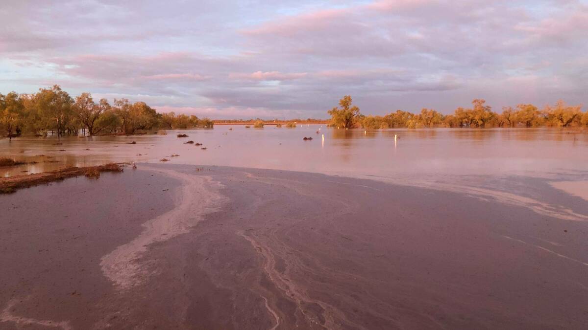 Little Mistake Creek, on the southern side of Winton, photographed at sunset on Monday by Jamie-Lee Taylor.