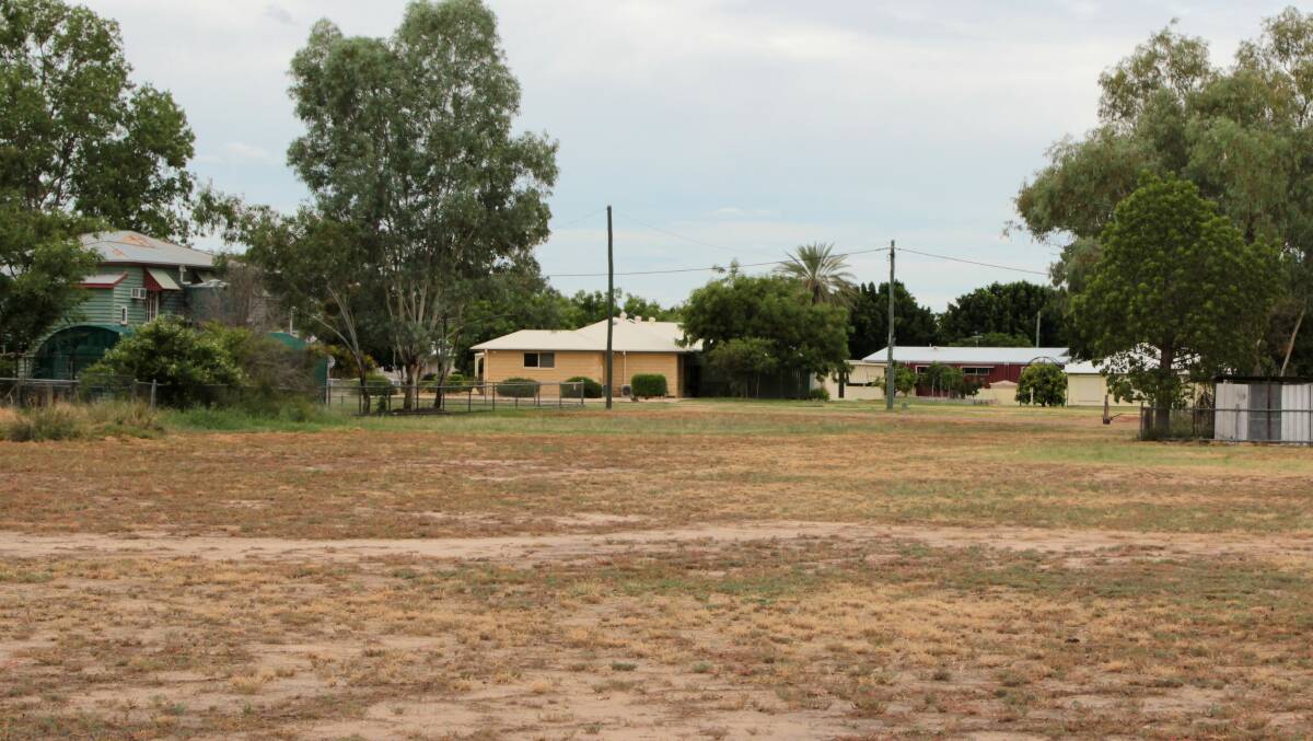 A view across the Blackall town block in question, with the Barcoo Retirement Village and Men's Shed in the background.