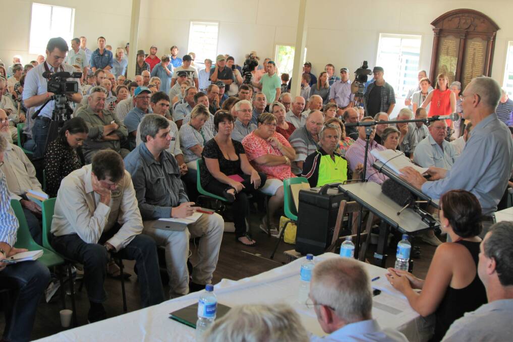 Solidarity: Belah Valley grazier Alf Collins spoke out at Marlborough against the defence department's plan.