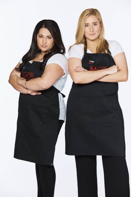 Foodie friends: Sarah Tully (right), together with Della Whearty, both 30, describe their MKR pairing as "a bit of an odd combo" but can’t wait to show everybody what they can do in the kitchen.