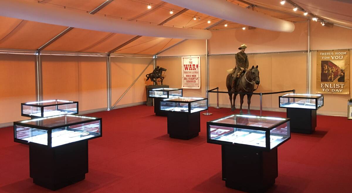 World War One memorabilia from the Australian Stockman's Hall of Fame is on show at the Gold Coast for Outback Spectacular show patrons.