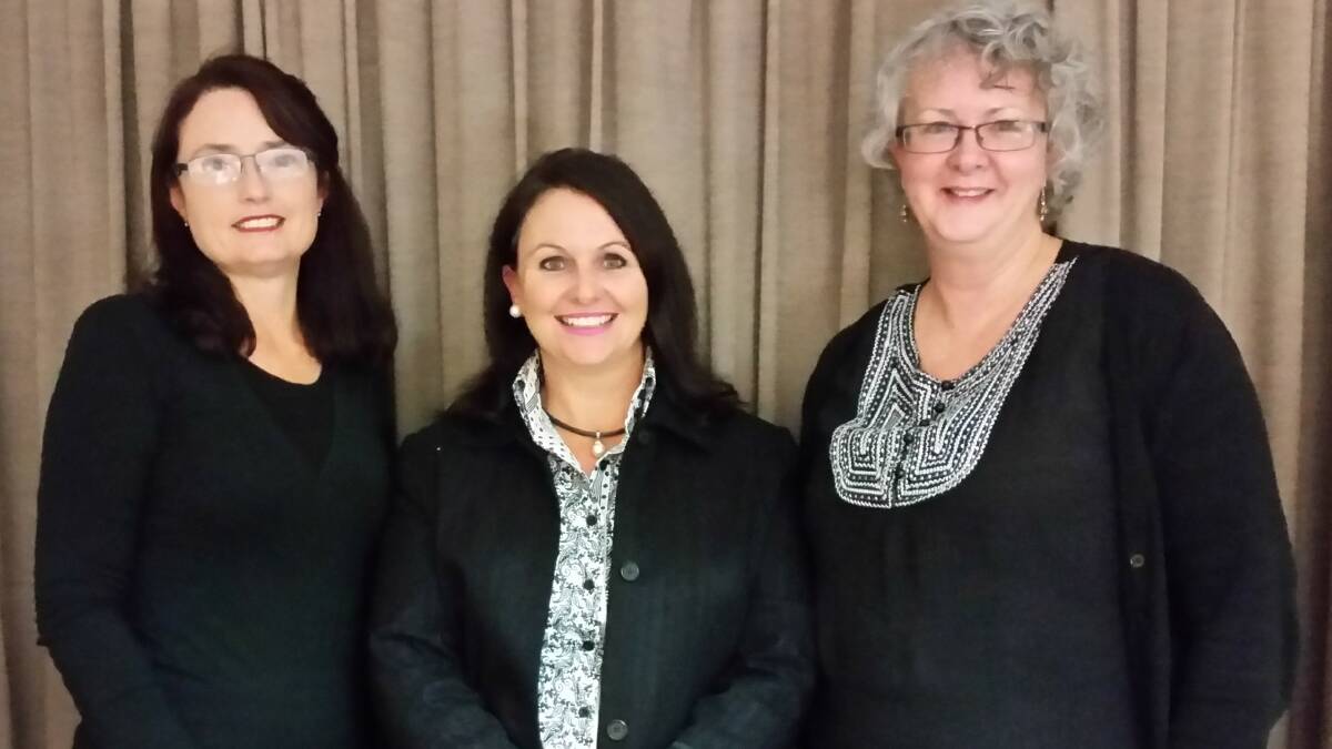 The three new appointments to the National Rural Women's Coalition, Keli McDonald, Melissa Boully and Karen Nankervis.