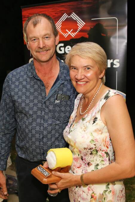 Allan and Kerrie Neale, Cooinda Cropping and Southwest Hay Supplies, pictured at the St George Cotton Association awards in 2016. Picture: File
