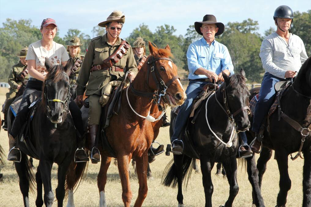 Left wheel: One of the important aspects of the weekend at the Emu Gully outdoor adventure camp was for participants to learn troop formations ahead of the centenary ride in Israel in October.