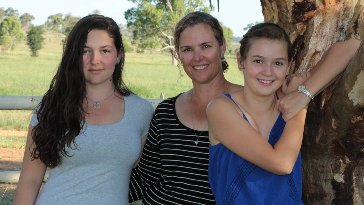 Michelle Hafey and her daughters Brooke and Casey.