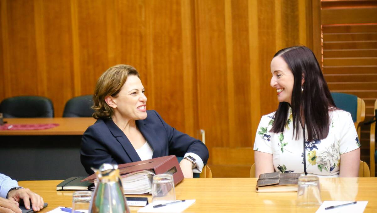 The Shooters Union called on deputy Premier Jackie Trad (pictured, left, at the cabinet meeting in Rockhampton) to free up police resources to deal with the criminal use of firearms, rather than target law-abiding owners.