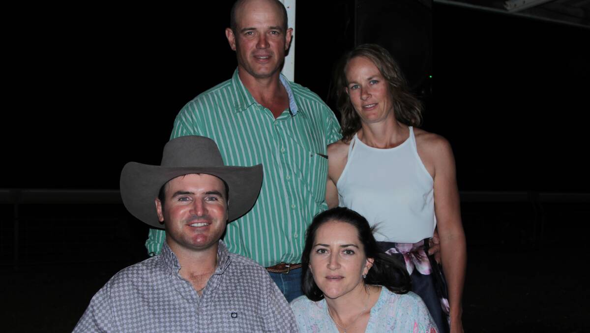 Special guests Rob and Sarah Cook, pictured with dinner organisers Phil and Narelle Dearden, offered a lot of welcome insight to attendees with the welfare of Wal and Chloe foremost in their minds.