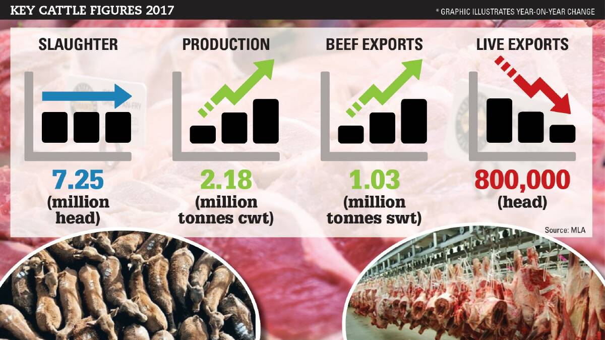 The MLA forecast had adult slaughter remaining in line with the forecast of 7.25m head and projected beef production and export volumes revised up.