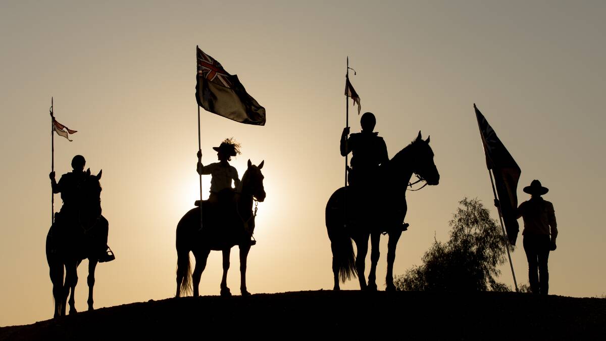A Light Horse troop re-enactment of the charge at Beersheba was a feature of the Sunset Dinner.