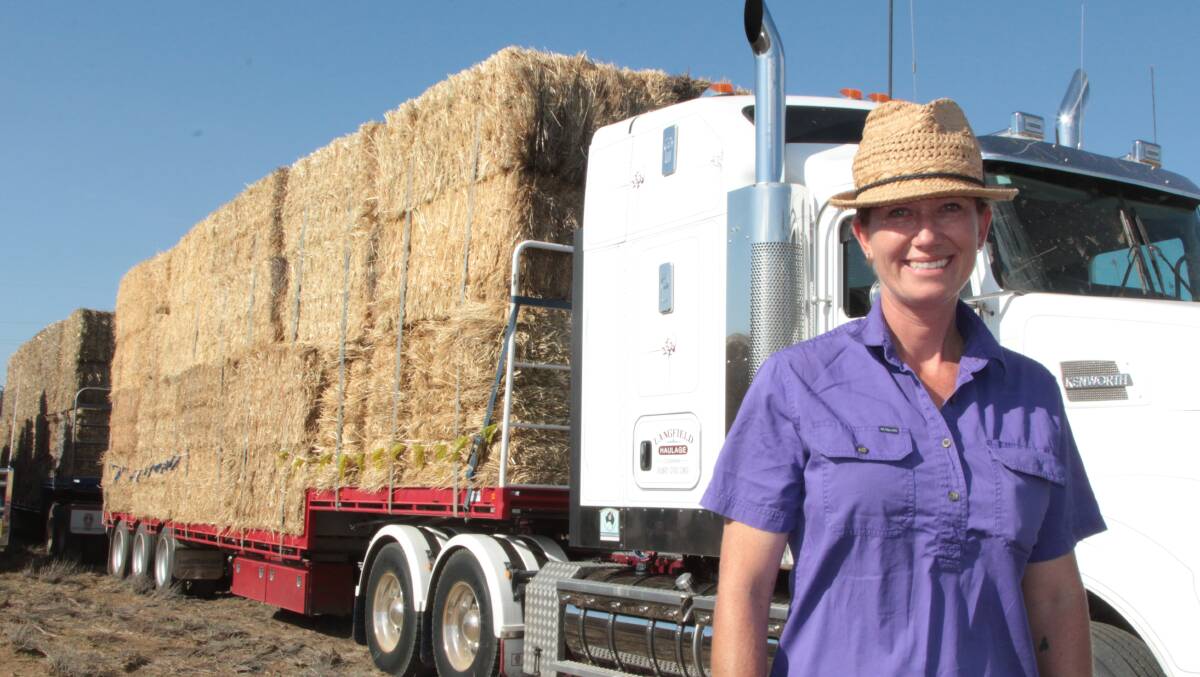 Girl power: Cowra's Jodi Finnegan was the only female truck driver in the 124-strong convoy. She works for Langfield Haulage, driving tippers for grain and fertiliser.