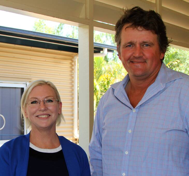 Waiting game: Agriculture Minister Leanne Donaldson, pictured with AgForce president Grant Maudsley, announced the Feral Pest Initiative in December 2015.