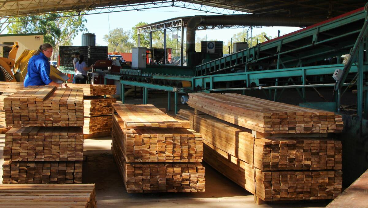 The naturally termite-resistant cypress pine from the Tambo mill is finding a ready market in the Victorian housing industry, where the government has passed a bill that prevents treated timber from being used in house framing.