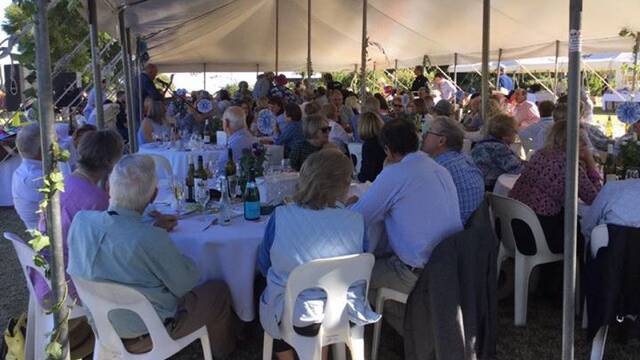Some of the generous crowd enjoying the fundraising lunch.