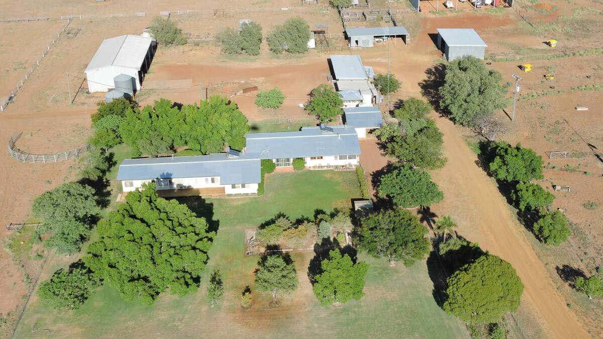An aerial view of the homestead at Inverness.