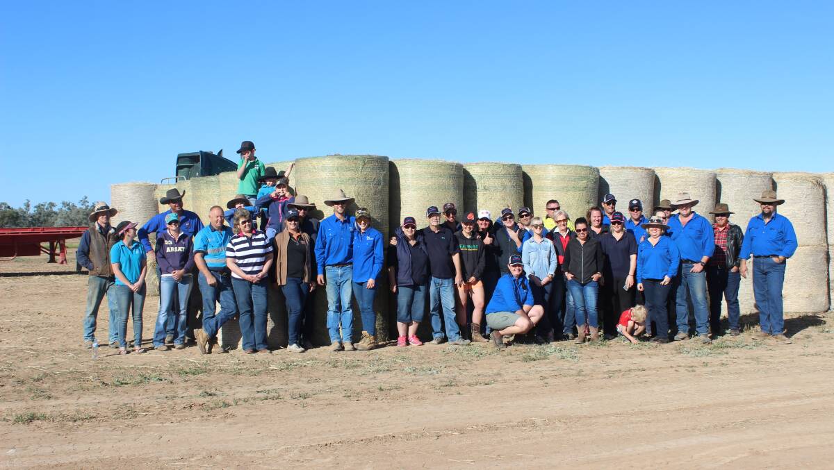 The Drought Angels team pose for a photo in Thargomindah.