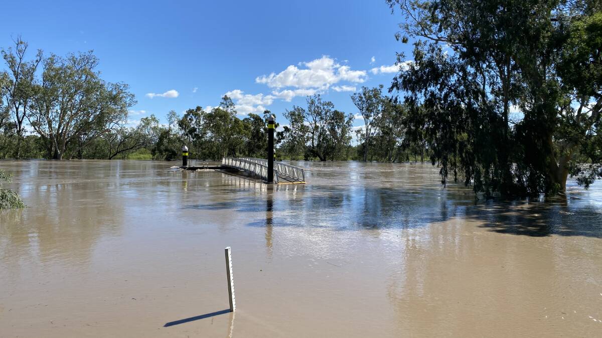 The Goondiwindi boat ramp pictured during the 2021 flood. Picture: Supplied
