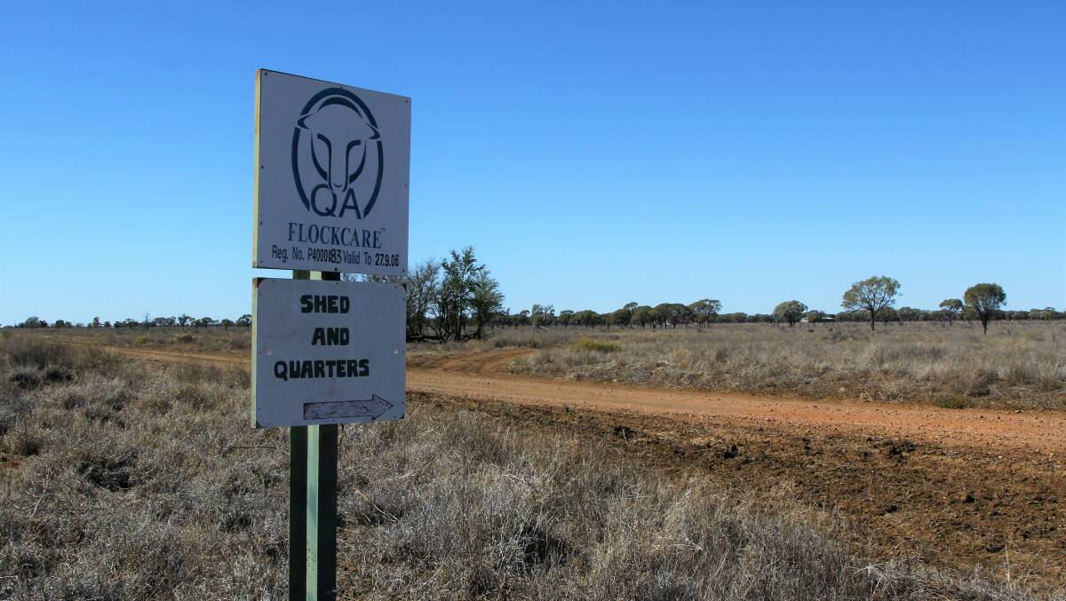 Clover Hills, one of the properties in the winning cluster, is no stranger to best practice initiatives, shown by this sign at the turnoff to the shearing shed.