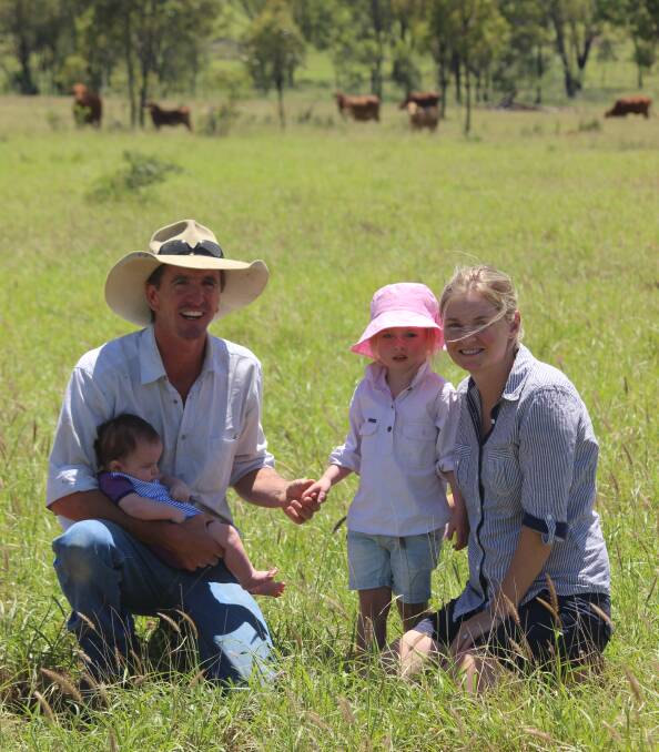 Sold on PCAS: Jack and Emma Groat and their children, William and Georgia on Lorraine, Roma, where they have received 182mm of rain over the past two weeks.