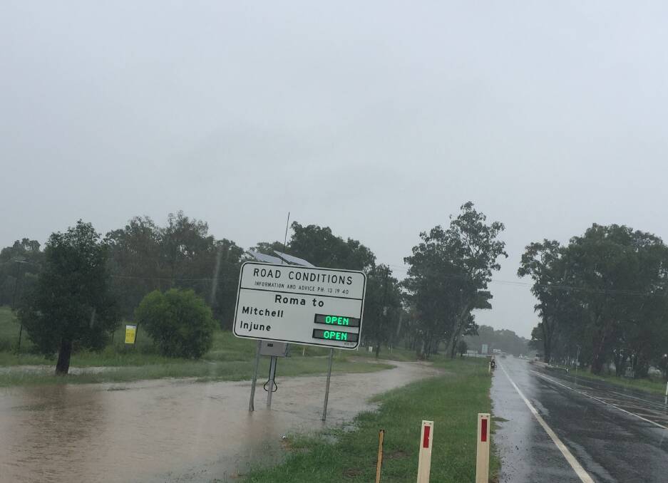 Up to 100mm has fallen in the Roma region overnight and this morning. 