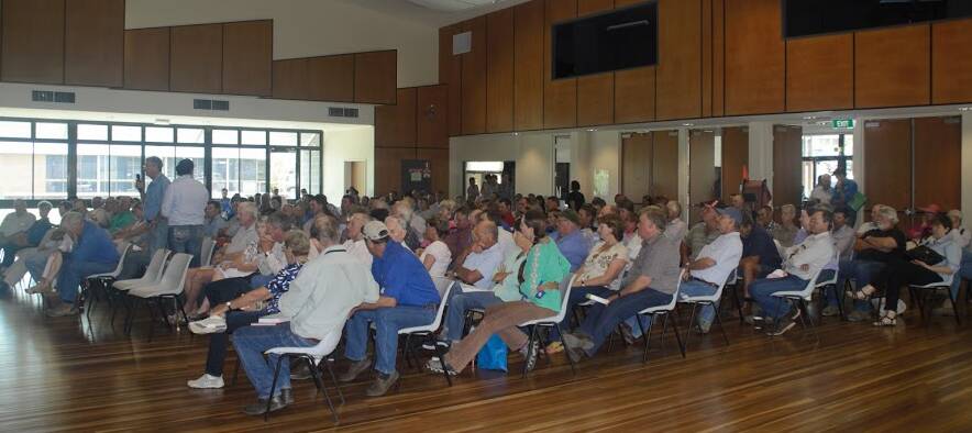 Packed house: About 200 producers attended a meeting in Taroom yesterday about changes to the tick line. 