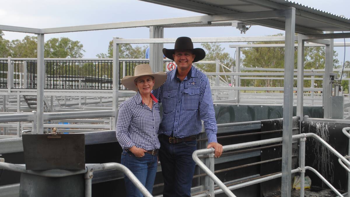 Stephanie Whitaker, Burnett Livestock & Realty, Biggenden, with her husband and co-principal, Lance. 