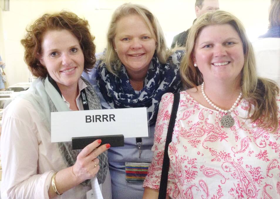 The BIRRR admin team at the ICPA conference in Alpha. Kristen Coggan, Condamine, Kristy Sparrow, Alpha, and Kylie Stretton, Charters Towers. 