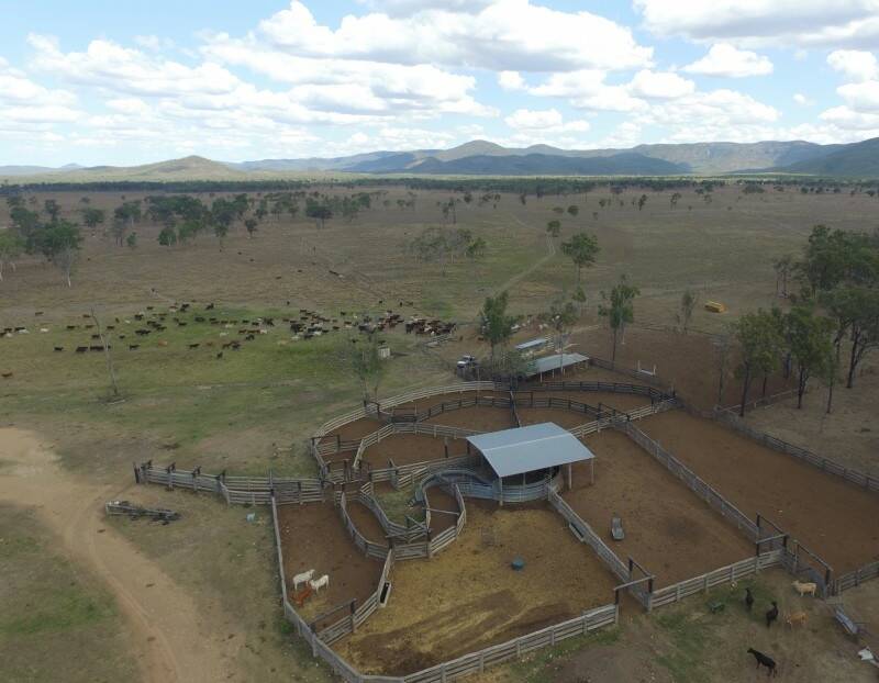 An aerial photo of the Mystery Park homestead taken from the drone.