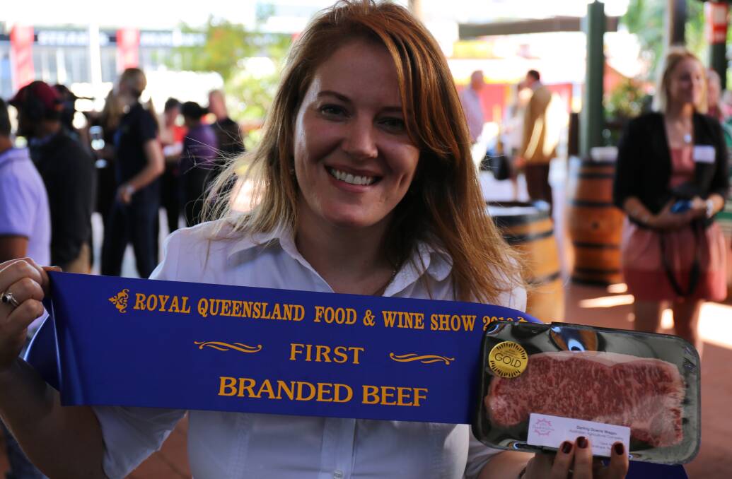 AACo marketing manager Sabina Kindler with Australia's best steak.