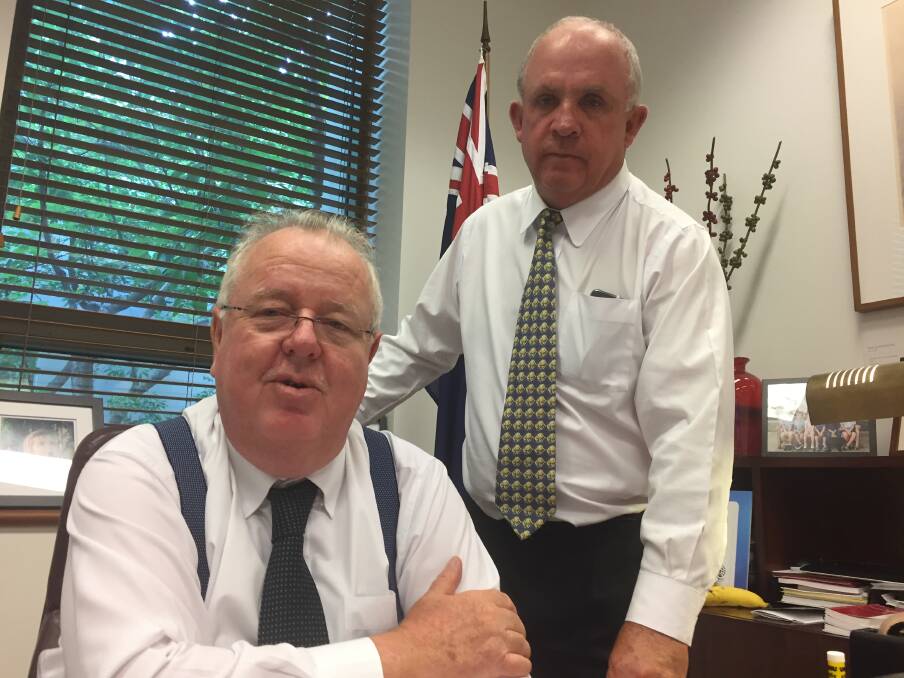 NSW Nationals Senator John “Wacka” Williams and Queensland Nationals Senator Barry O’Sullivan.