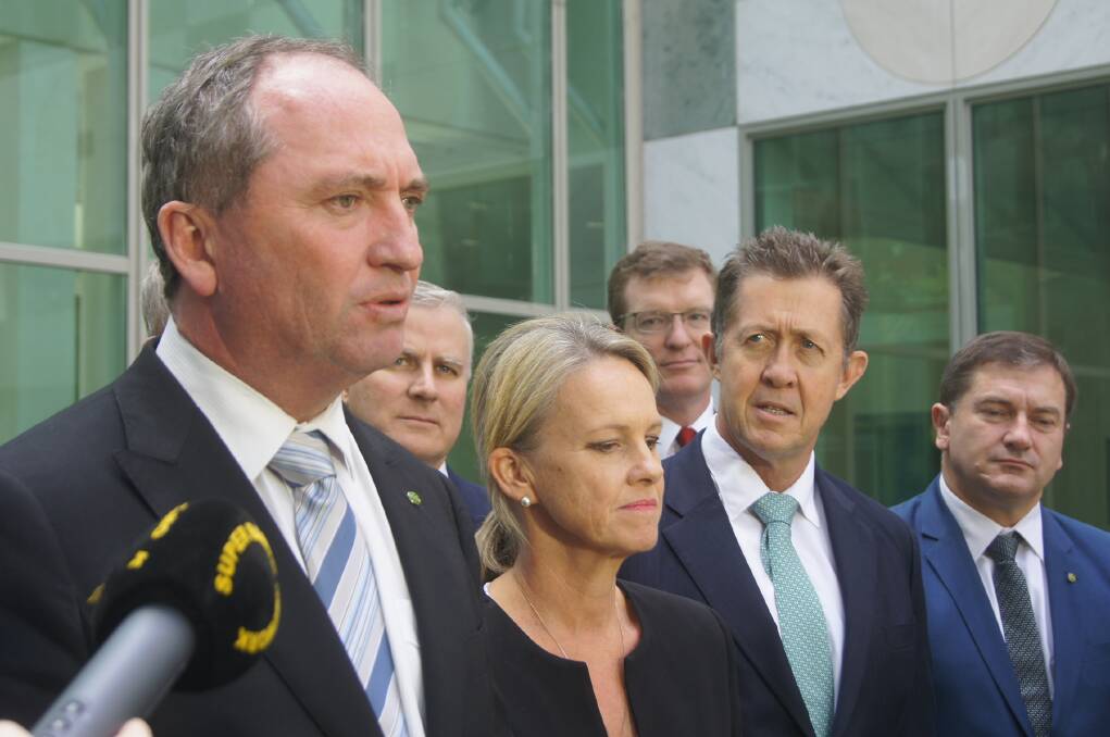 Nationals leader Barnaby Joyce fronted the media last week flanked by party members and answered questions about the Productivity Commission's agricultural red tape report.