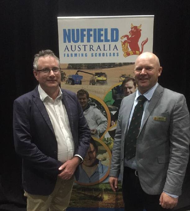 Andrew Curtis representing Primary Producers SA. and Nuffield winner James Stacey.