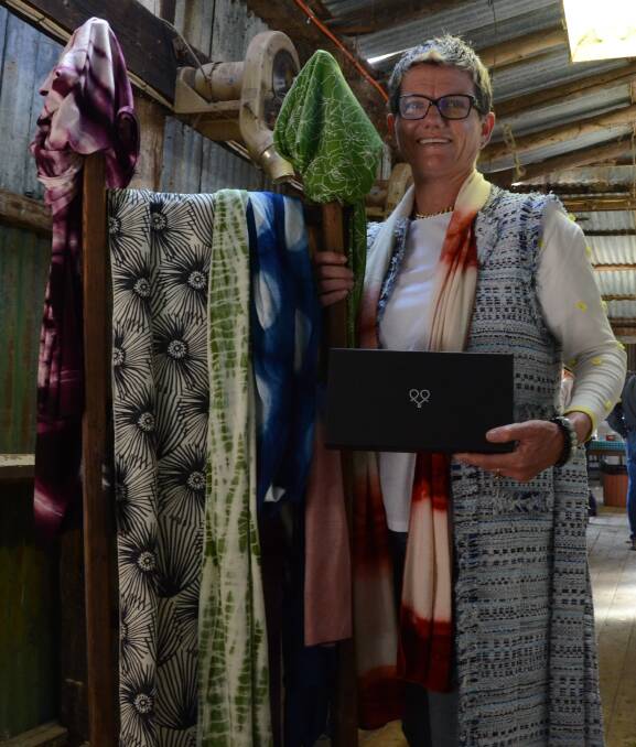 IT's been a lifelong dream of Pip and Norm Smith and now their limited edition Merino scarves are a reality. Piip displayed them at the family's recent on-property sale.