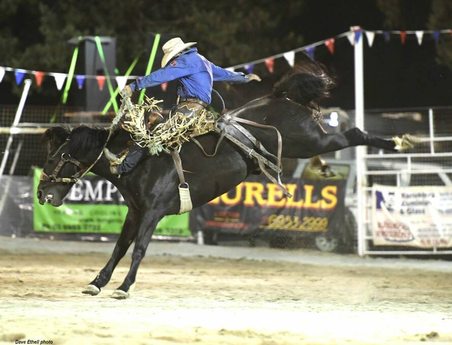 ONE TO WATCH: Tooma cowboy Brad Pierce will be the rider to beat in the three weekend rodeos in Victoria. Picture: Dave Ethell 