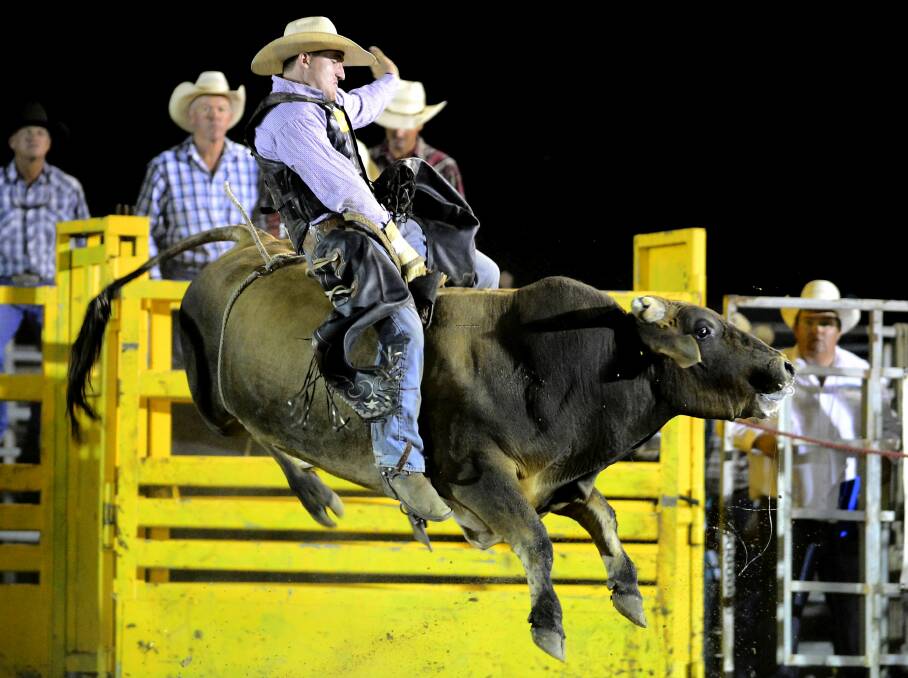 GOOD CHANCE: Nebo cowboy Mitchell Paton is third in the bull riding standings going into the national finals. Picture: Dave Ethell